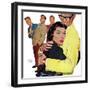 The Crying Cop - Saturday Evening Post "Leading Ladies", November 2, 1957 pg.37-Mike Ludlow-Framed Giclee Print