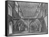 The crypt of the Nunnery of St Helen, Bishopsgate, City of London, c1819 (1906)-William Capon-Framed Stretched Canvas