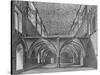 The crypt of the Nunnery of St Helen, Bishopsgate, City of London, c1819 (1906)-William Capon-Stretched Canvas