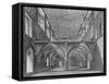 The crypt of the Nunnery of St Helen, Bishopsgate, City of London, c1819 (1906)-William Capon-Framed Stretched Canvas