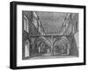 The crypt of the Nunnery of St Helen, Bishopsgate, City of London, c1819 (1906)-William Capon-Framed Giclee Print