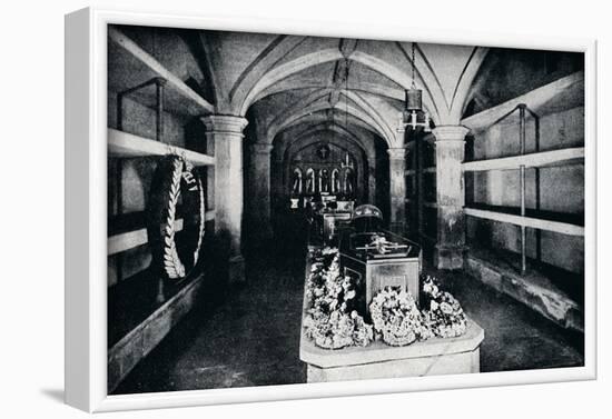 The crypt under the chancel of St George's Chapel, Windsor Castle, 1910 (1911)-Unknown-Framed Photographic Print