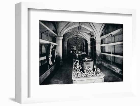 The crypt under the chancel of St George's Chapel, Windsor Castle, 1910 (1911)-Unknown-Framed Photographic Print