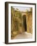 The Crypta Napoletana, Beneath the Posillipo Hill, Naples, C.1840-null-Framed Giclee Print