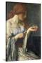 The Crystal Ball (Oil on Board)-Robert Anning Bell-Stretched Canvas