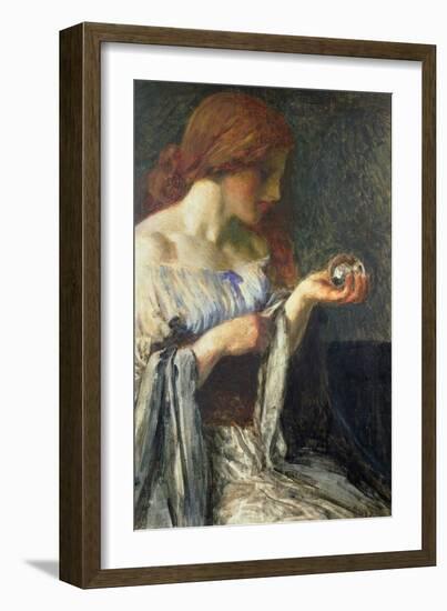 The Crystal Ball (Oil on Board)-Robert Anning Bell-Framed Giclee Print