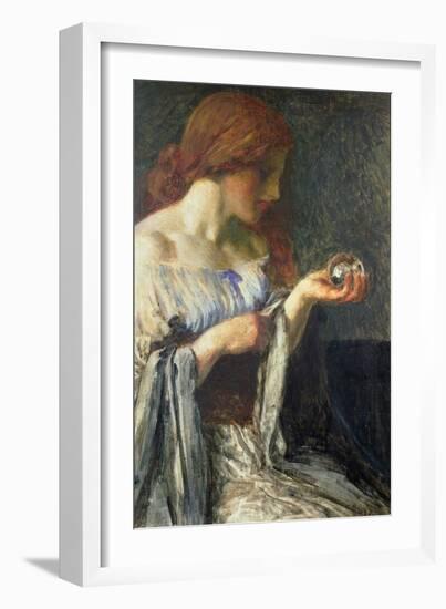 The Crystal Ball (Oil on Board)-Robert Anning Bell-Framed Giclee Print