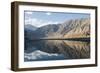 The crystal clear Shyok River creates a mirror image in the Khapalu valley near Skardu, Pakistan-Alex Treadway-Framed Photographic Print