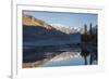 The crystal clear Shyok River creates a mirror image in the Khapalu valley near Skardu, Pakistan-Alex Treadway-Framed Photographic Print