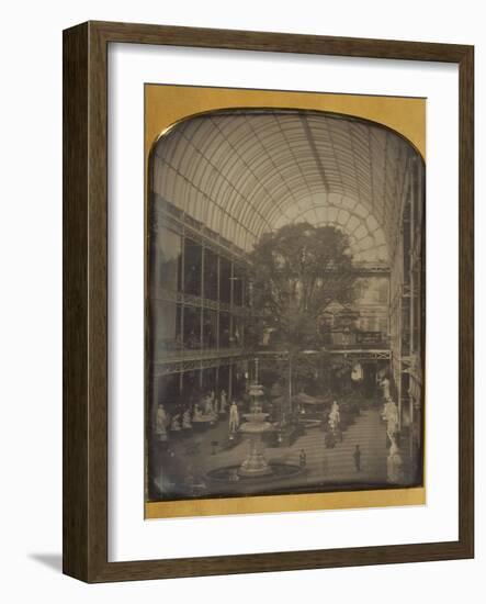 The Crystal Palace at Hyde Park, London by John Jabez Edwin Mayall-John Jabez Edwin Mayall-Framed Photographic Print