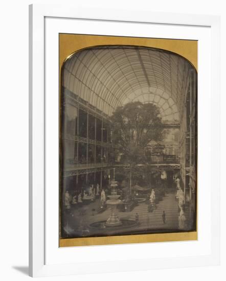 The Crystal Palace at Hyde Park, London by John Jabez Edwin Mayall-John Jabez Edwin Mayall-Framed Photographic Print