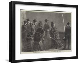 The Crystal Palace May-Day Festival, Princess Louise Firing the First Rocket-null-Framed Giclee Print