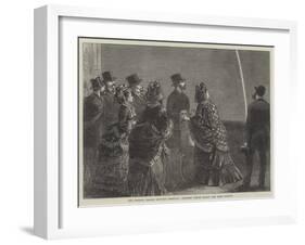 The Crystal Palace May-Day Festival, Princess Louise Firing the First Rocket-null-Framed Giclee Print