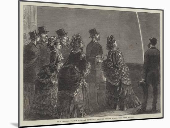 The Crystal Palace May-Day Festival, Princess Louise Firing the First Rocket-null-Mounted Giclee Print