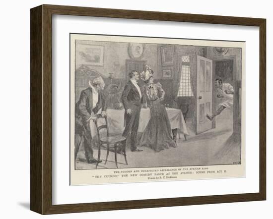 The Cuckoo, the New Comedy Farce at the Avenue, Scene from Act II-null-Framed Giclee Print