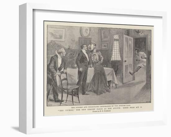 The Cuckoo, the New Comedy Farce at the Avenue, Scene from Act II-null-Framed Giclee Print