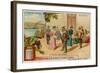 The Cueca Dance and a View of Valdivia-null-Framed Giclee Print