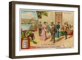 The Cueca Dance and a View of Valdivia-null-Framed Giclee Print