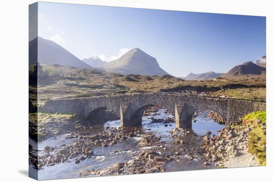 The Cuillin Hills from Sligachan on the Isle of Skye, Inner Hebrides, Scotland-Julian Elliott-Stretched Canvas