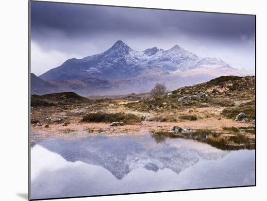 The Cuillins Reflected in the Lochan, Sligachan, Isle of Skye, Scotland, UK-Nadia Isakova-Mounted Photographic Print