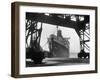 The Cunard White Star Liner the "Queen Mary" Docked at Southampton England-Fred Musto-Framed Photographic Print