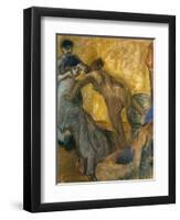 The Cup of Hot Chocolate, 1900-5-Edgar Degas-Framed Giclee Print