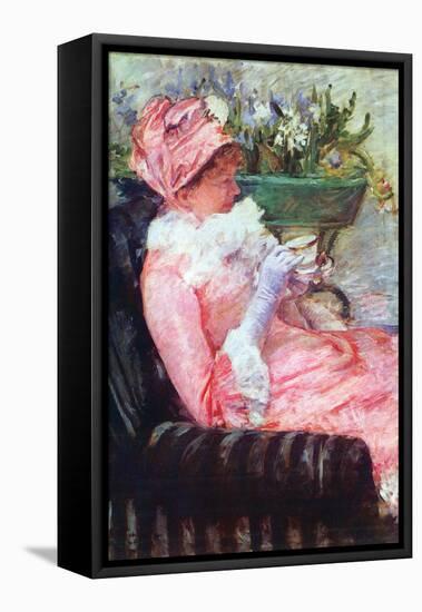 The Cup of Tea-Mary Cassatt-Framed Stretched Canvas