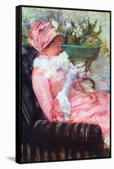 The Cup of Tea-Mary Cassatt-Framed Stretched Canvas