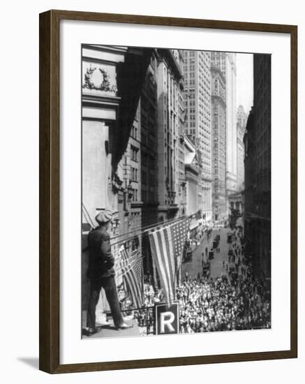 The Curb Market, Near the N.Y. Stokc Exchange-null-Framed Photo