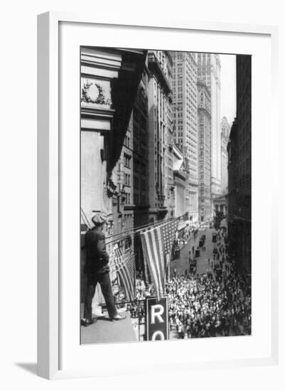 The Curb Market, Near the N.Y. Stokc Exchange-null-Framed Art Print