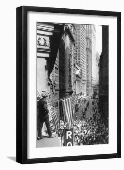 The Curb Market, Near the N.Y. Stokc Exchange-null-Framed Art Print