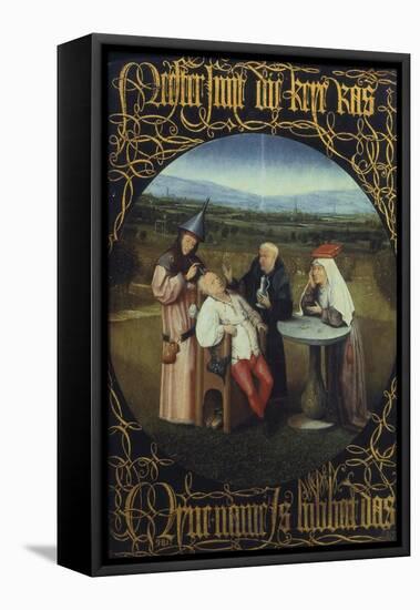 The Cure for Folly or Extraction of Stone from Madman 1475-80-Hieronymus Bosch-Framed Stretched Canvas