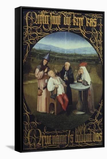 The Cure for Folly or Extraction of Stone from Madman 1475-80-Hieronymus Bosch-Framed Stretched Canvas