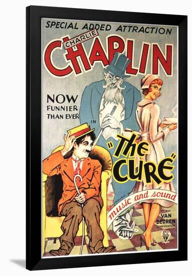 The Cure Movie Charlie Chaplin Poster Print-null-Framed Poster