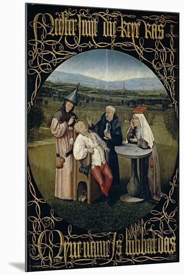 The Cure of Folly (Extraction of the Stone of Madnes), Between 1488 and 1516-Hieronymus Bosch-Mounted Giclee Print