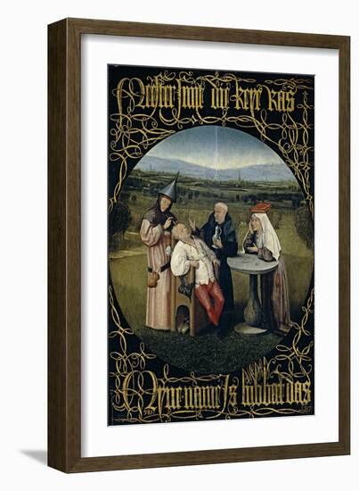 The Cure of Folly (Extraction of the Stone of Madnes), Between 1488 and 1516-Hieronymus Bosch-Framed Giclee Print