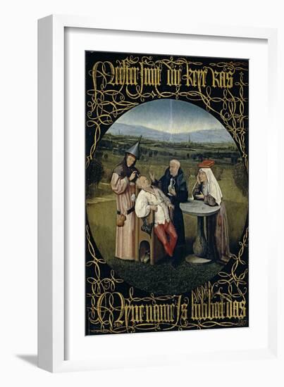 The Cure of Folly (Extraction of the Stone of Madnes), Between 1488 and 1516-Hieronymus Bosch-Framed Giclee Print