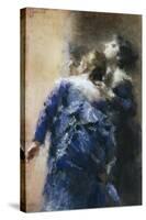 The Curious Ladies-Tranquillo Cremona-Stretched Canvas