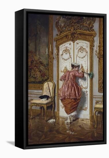 The Curious Maid-Giuseppe Brugo-Framed Stretched Canvas