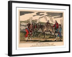 The Curious Zebra Alive from America! Walk in Gem'Men and Ladies-null-Framed Giclee Print