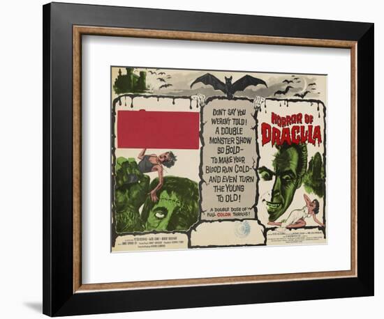 The Curse of Frankenstein, 1957, Horror of Dracula, 1958, Christopher Lee-null-Framed Art Print