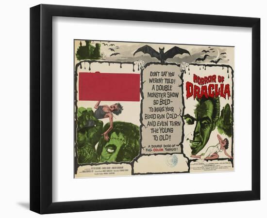 The Curse of Frankenstein, 1957, Horror of Dracula, 1958, Christopher Lee-null-Framed Art Print