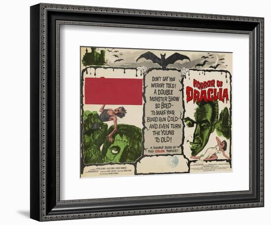 The Curse of Frankenstein, 1957, Horror of Dracula, 1958, Christopher Lee-null-Framed Art Print