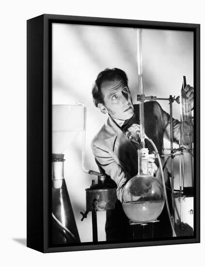 The Curse of Frankenstein, Peter Cushing, 1957-null-Framed Stretched Canvas