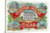 The Custom House Cigar Brand Cigar Box Label-Lantern Press-Stretched Canvas