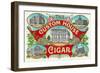 The Custom House Cigar Brand Cigar Box Label-Lantern Press-Framed Art Print