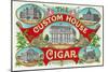 The Custom House Cigar Brand Cigar Box Label-Lantern Press-Mounted Art Print