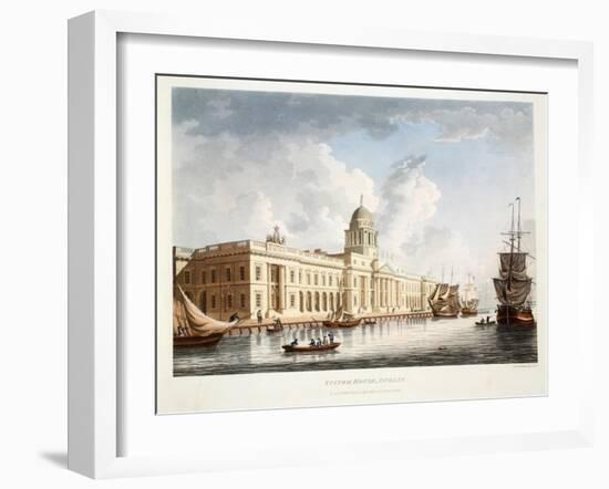 The Custom House, Dublin, 1792-James Malton-Framed Giclee Print