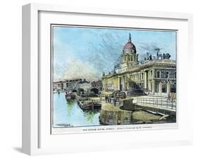 The Custom House, Dublin, Ireland, C1890-Warwick Goble-Framed Giclee Print