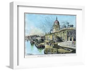 The Custom House, Dublin, Ireland, C1890-Warwick Goble-Framed Giclee Print